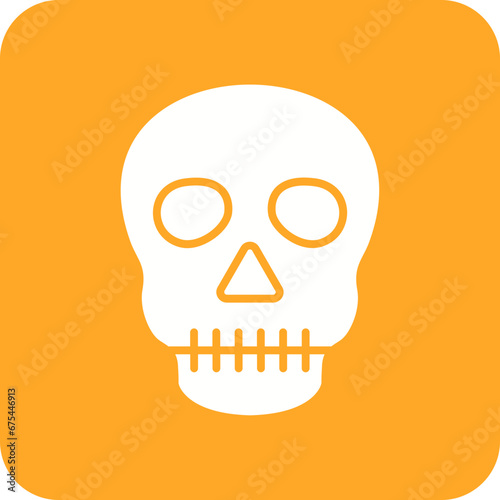 Skull Line Color Icon
