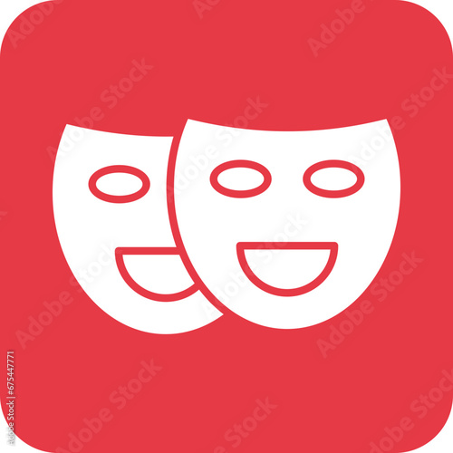 Masks Line Color Icon