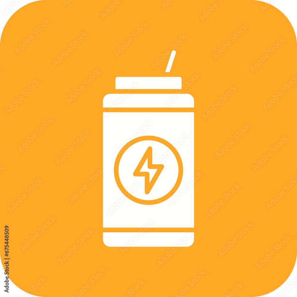 Energy Drink Line Color Icon Energy Drink Line Color Icon