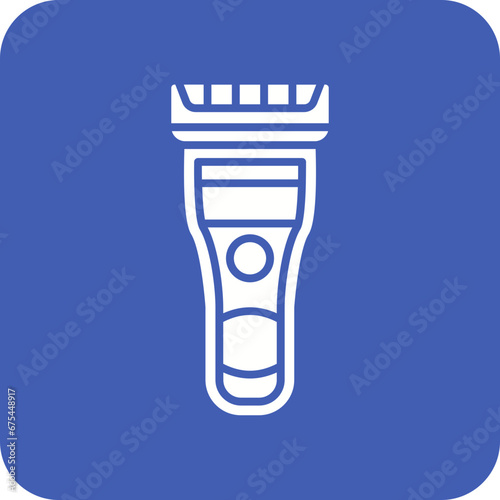 Electric Shaver Line Color Icon