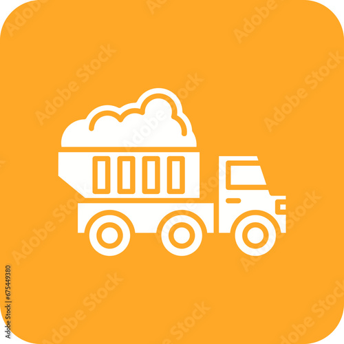 Dump Truck Line Color Icon