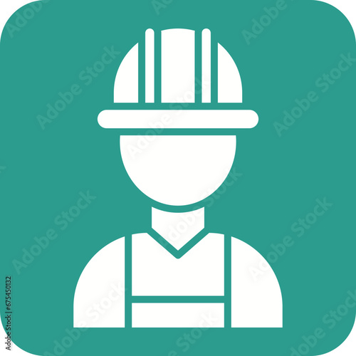 Worker Line Color Icon