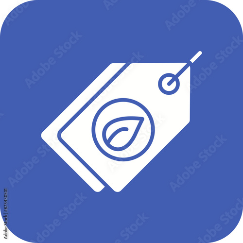 Eco Tag Line Color Icon