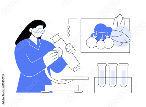 Chemical food hazards abstract concept vector illustration.