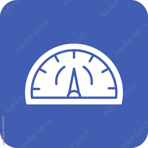 Tachometer Line Color Icon