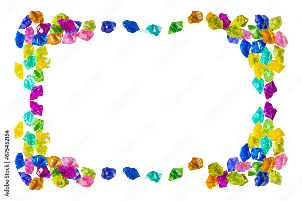 frame precious stones diamonds multicolored isolate background frame precious stones diamonds multicolored isolate background