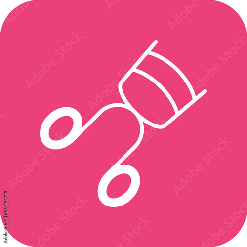 Eyelash Curler Line Color Icon
