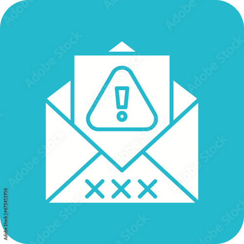 Spam Email Line Color Icon