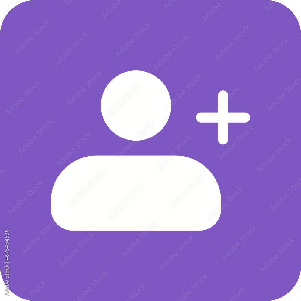 Obraz premium Add User Line Color Icon