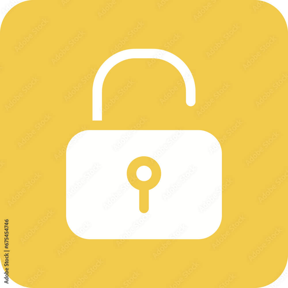 Unlock Line Color Icon Unlock Line Color Icon