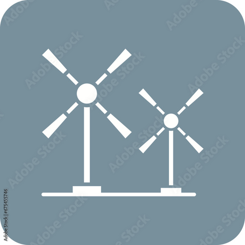 Windmill Line Color Icon