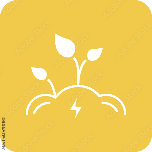 Green Energy Line Color Icon