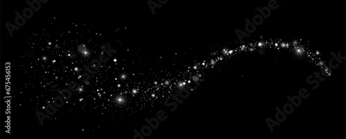 christmas light effect, sparkling magic dust particles.a trail of golden particles. A trail of stardust. Space sparkling.	