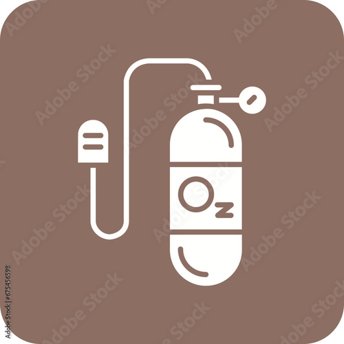 Oxygen Mask Line Color Icon