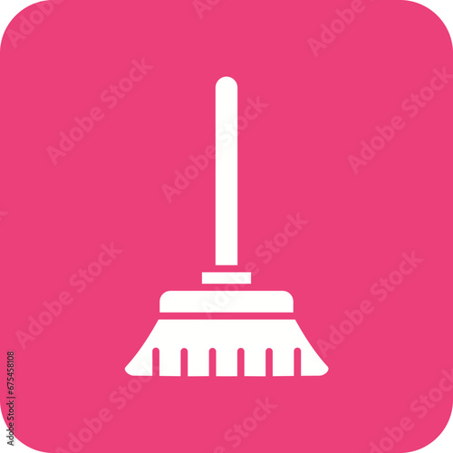 Broom Line Color Icon