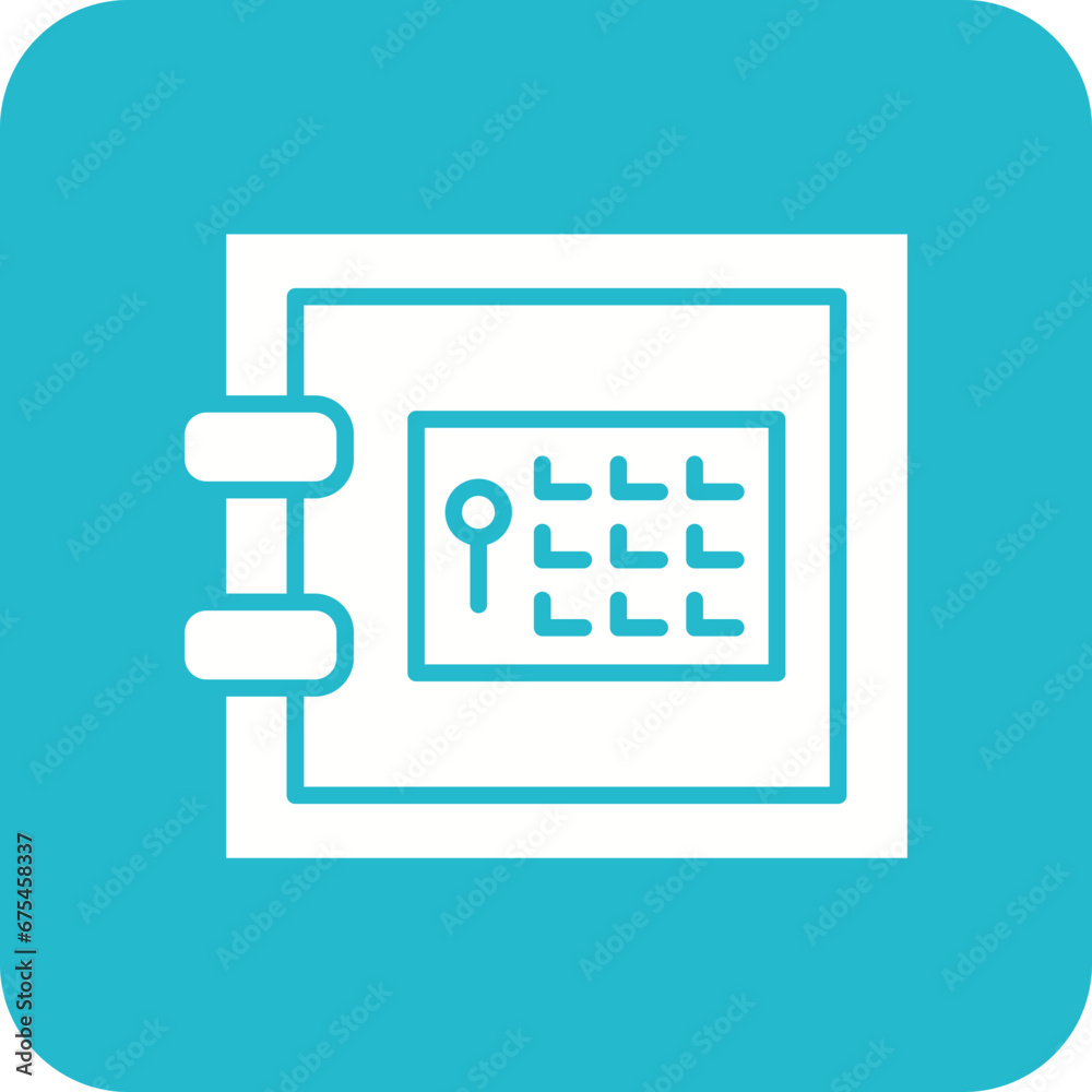 Safebox Line Color Icon Safebox Line Color Icon