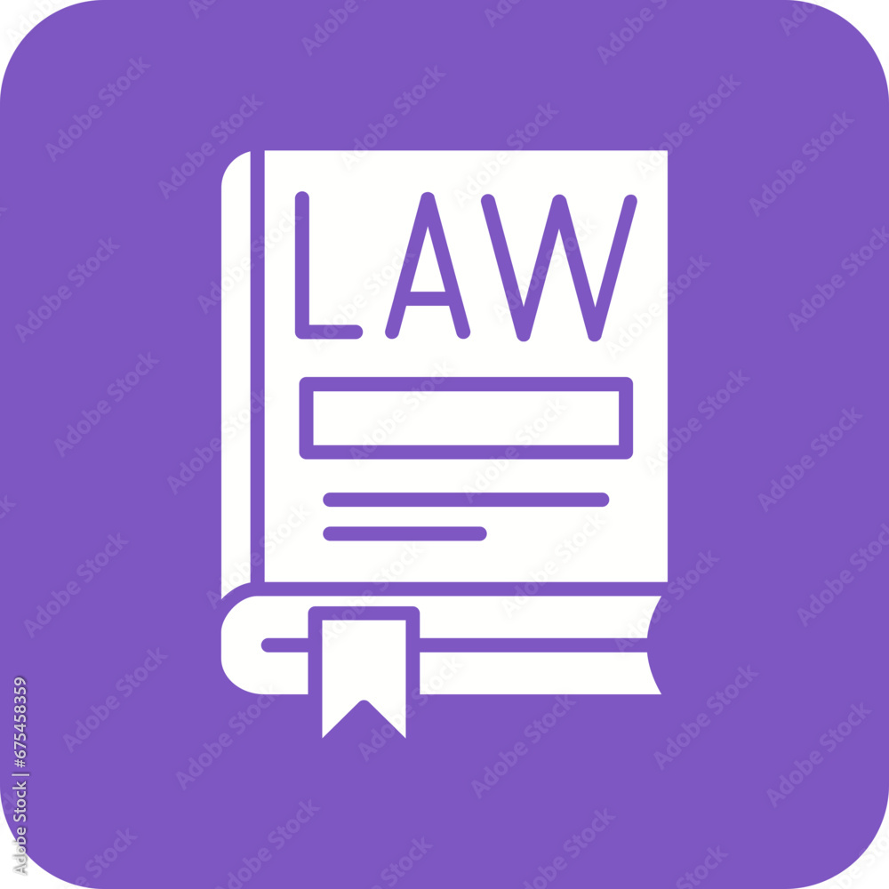 Law Book Line Color Icon Law Book Line Color Icon