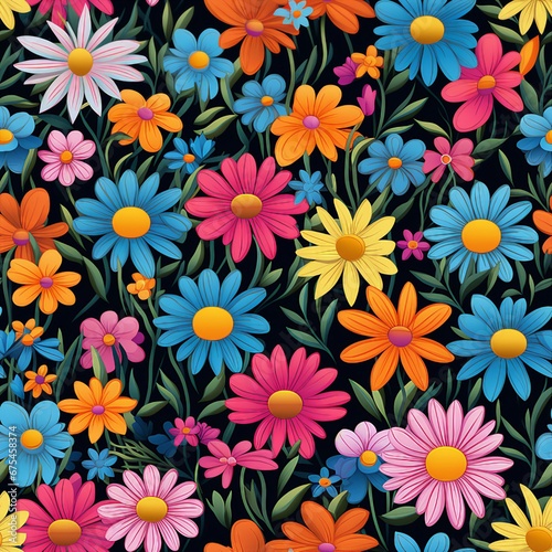Hippy Dippy Flower Fields Pattern