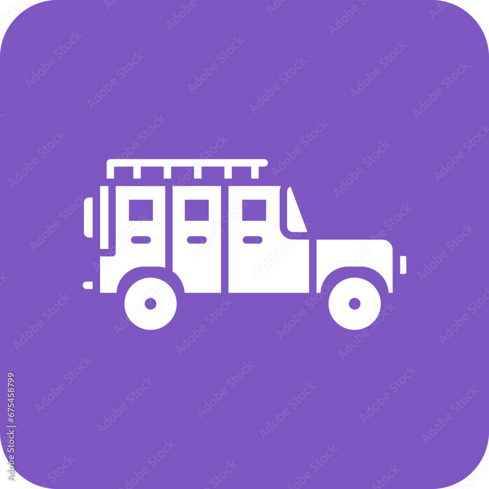 Jeep Line Color Icon