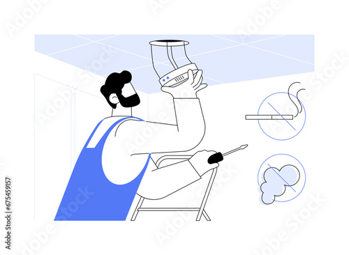 Smoke and gas sensor abstract concept vector illustration.