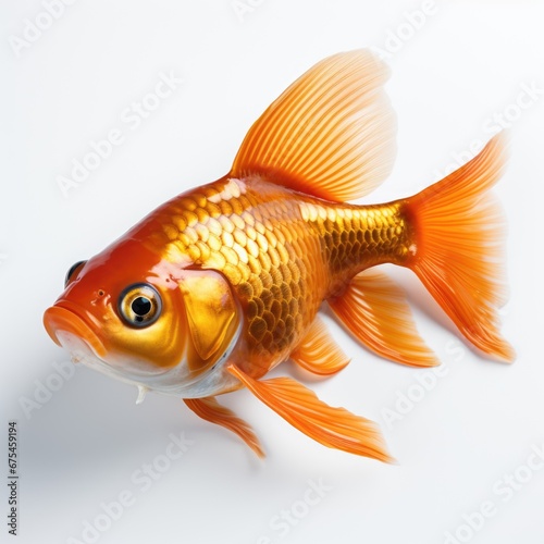 A close up of a fish on a white surface