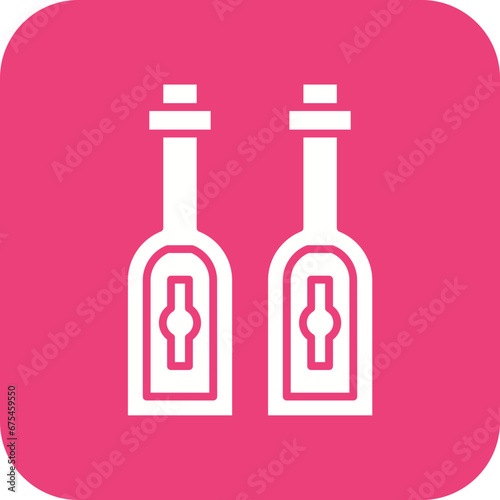 Bottle Line Color Icon