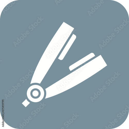 Hair Iron Line Color Icon