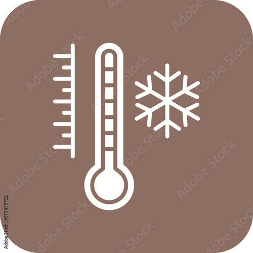Cold Temperature Line Color Icon