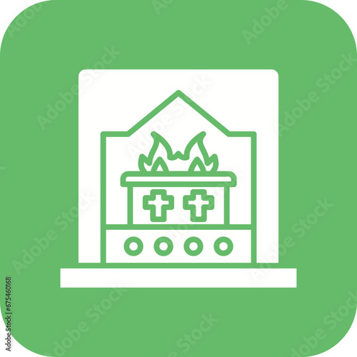 Cremation Line Color Icon