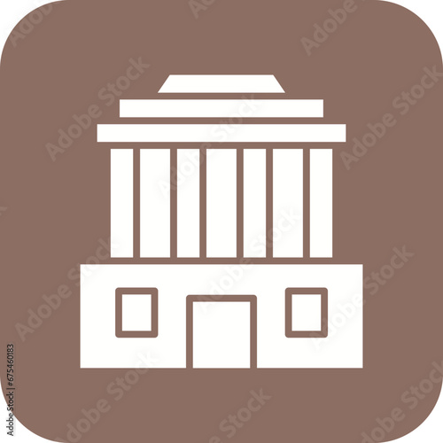 Mausoleum Line Color Icon