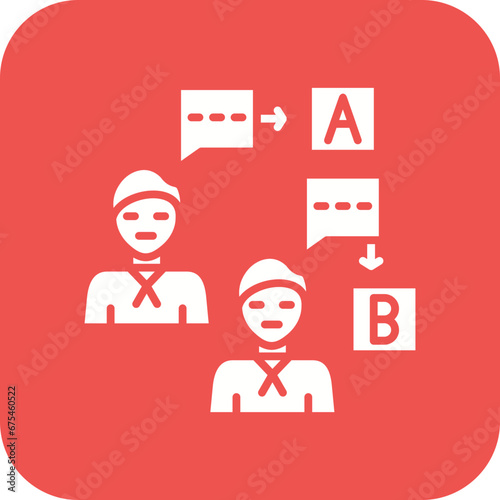 Opinion Line Color Icon