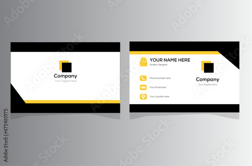 Creative modern double sided business card.