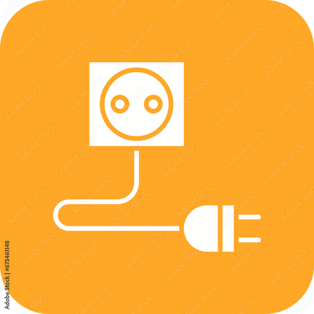 Plug Line Color Icon Plug Line Color Icon