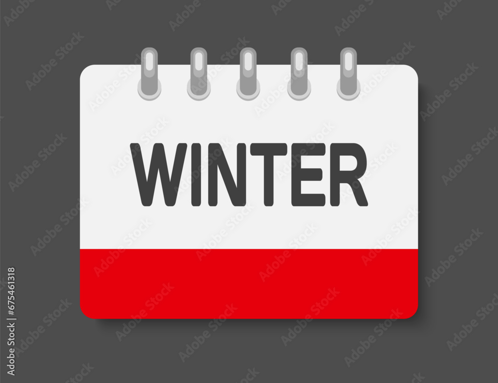 Template icon page calendar - Winter Template icon page calendar - Winter