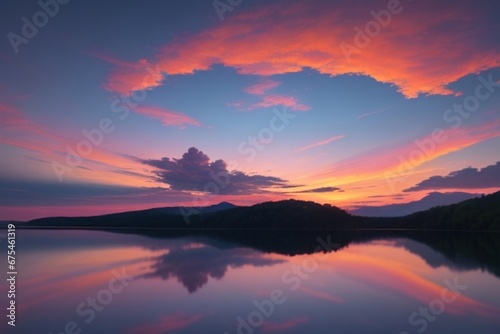 sunrise over the lake © Ahmad khan