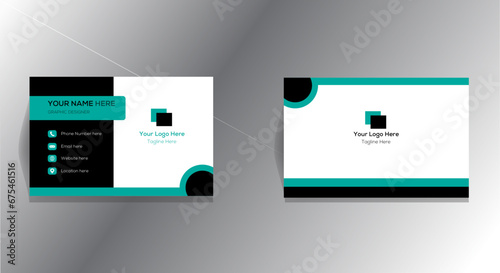 Creative modern double sided business card.