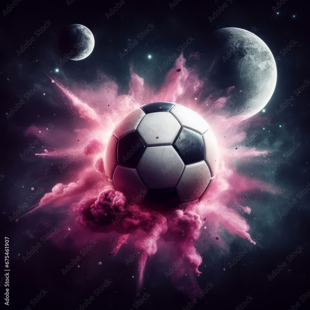 soccer ball in space