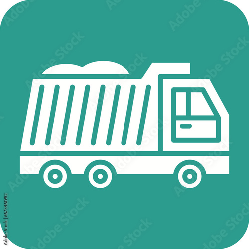 Dump Truck Line Color Icon