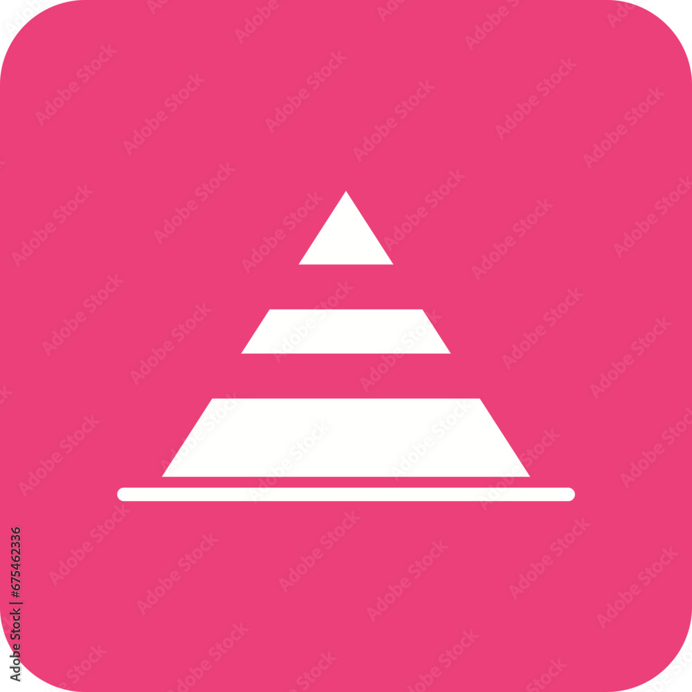 Pyramid Line Color Icon