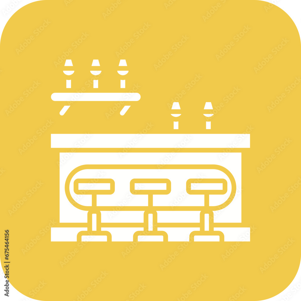Bar Counter Line Color Icon Bar Counter Line Color Icon