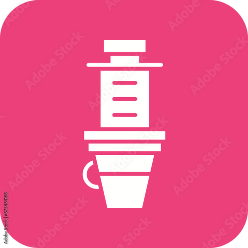Aeropress Line Color Icon