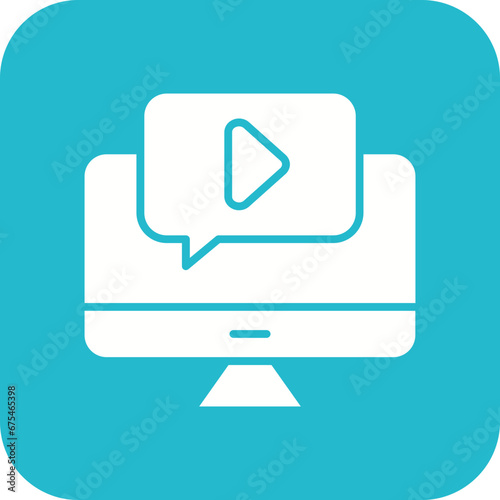 Video Tutorial Line Color Icon