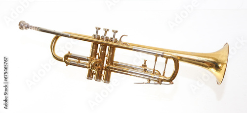Trumpet on White Background