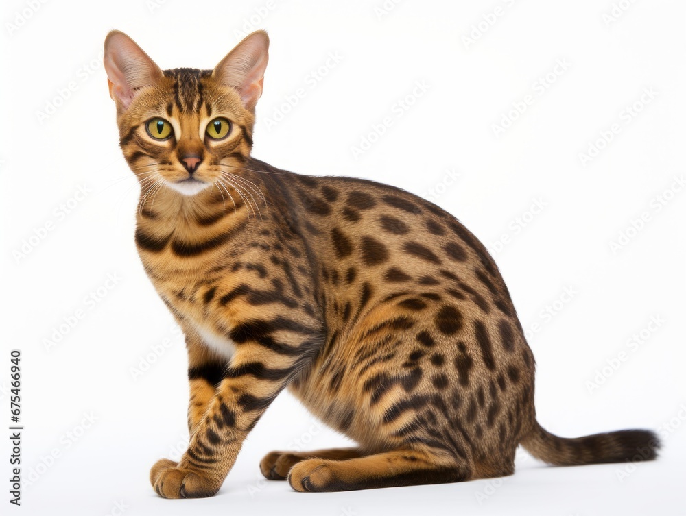 Cat in pose on white background Cat in pose on white background