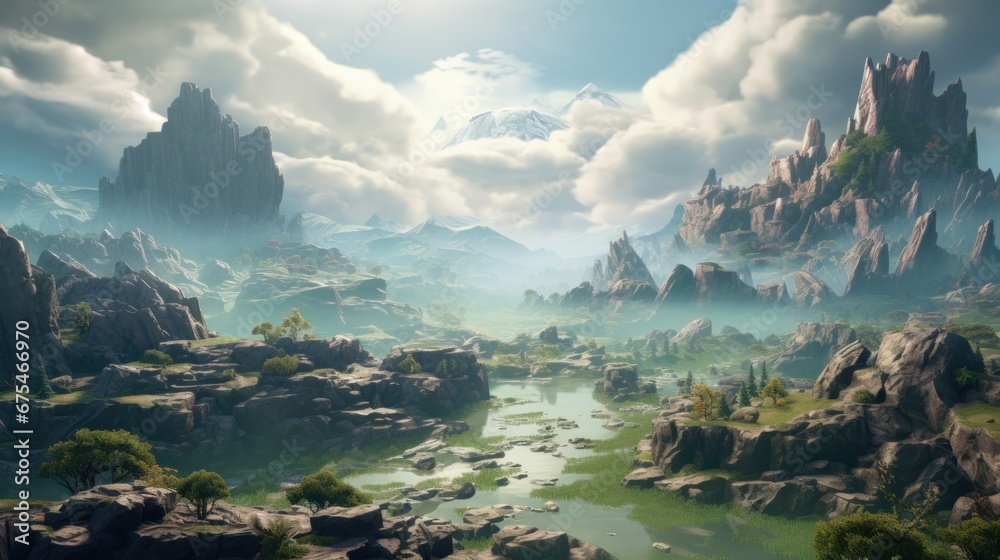 Investigate the intersection of game world design and technical constraints in creating stunning landscapes Investigate the intersection of game world design and technical constraints in creating stunning landscapes