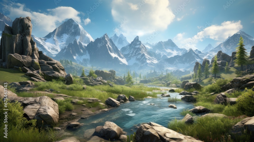 Investigate the intersection of game world design and technical constraints in creating stunning landscapes