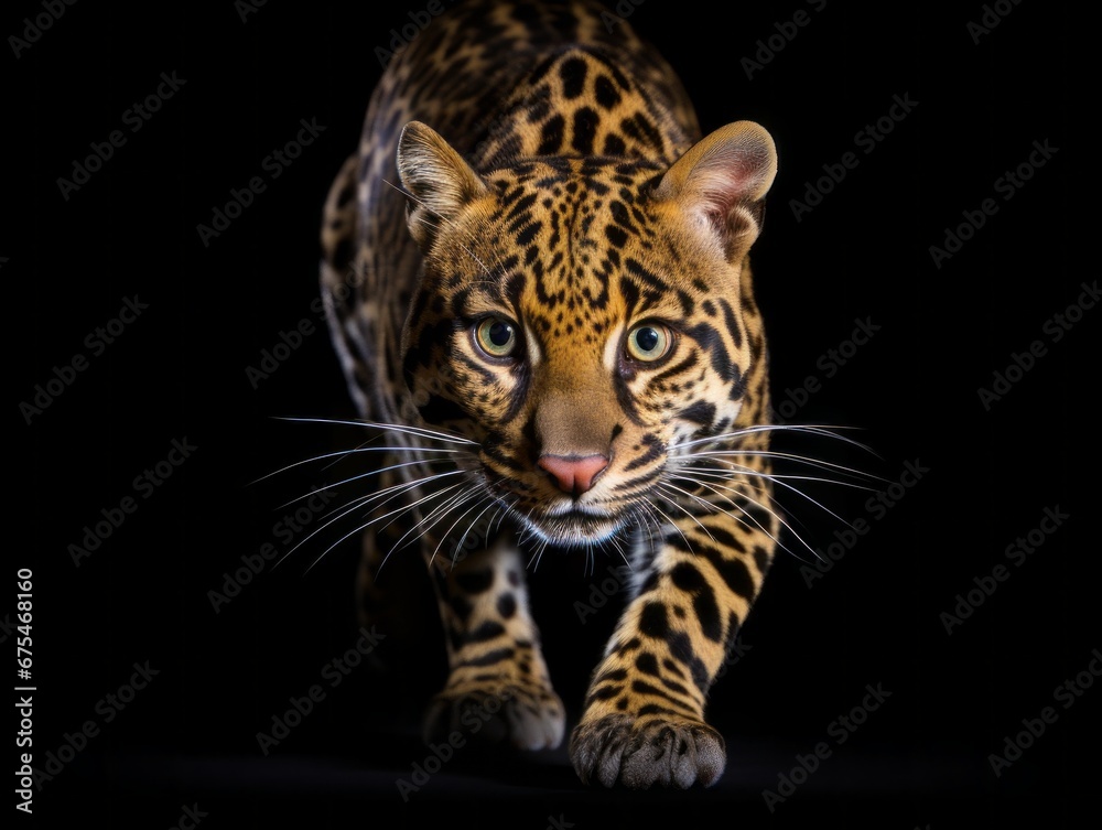 Obraz premium Cat in pose on white background