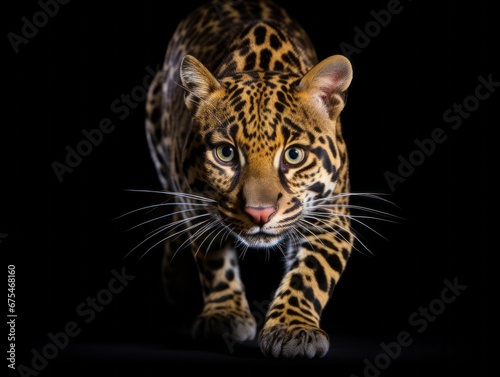 Cat in pose on white background