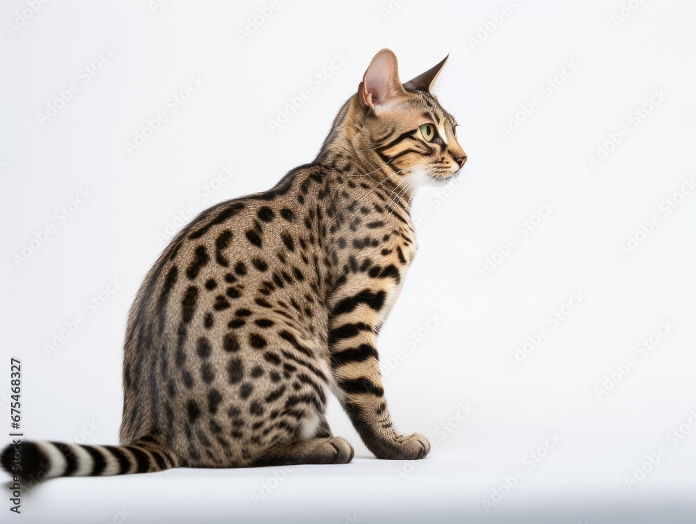 Cat in pose on white background Cat in pose on white background