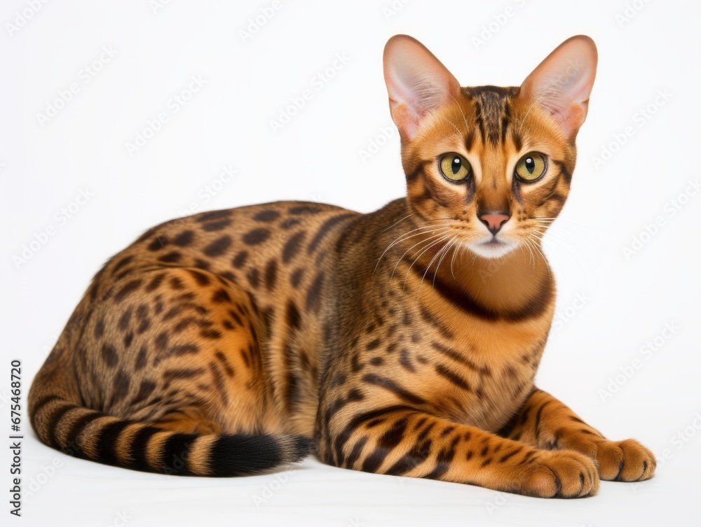 Cat in pose on white background Cat in pose on white background